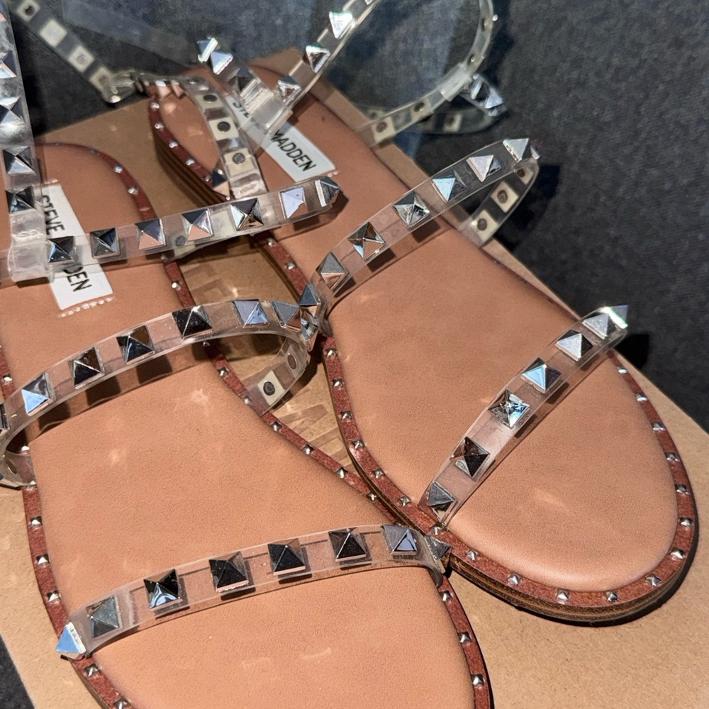 Clear Steve Madden Rhinestone, Studded Sandals